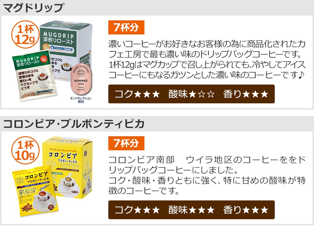 マグドリップ コロンビア・ブルボンティピカ