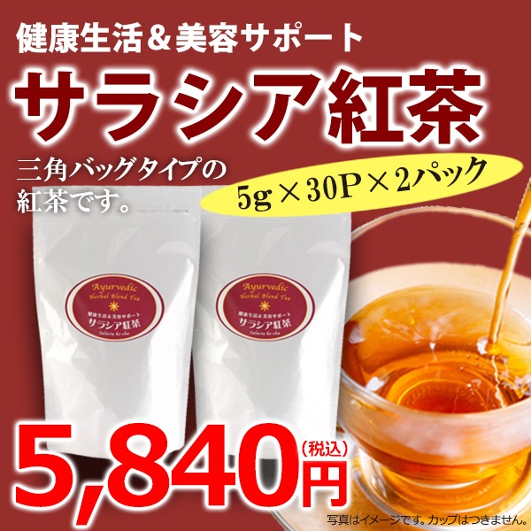 まとめ買いがお得！サラシア紅茶（5g×30包）2Pセット【広島発☆コーヒー通販カフェ工房】