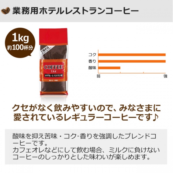 （粉）業務用ホテルレストランコーヒー1kg【広島発☆コーヒー通販カフェ工房】