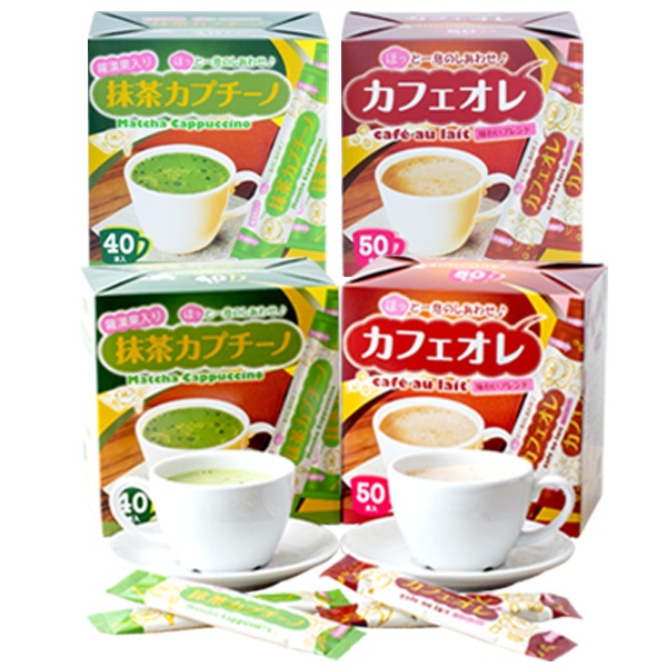 抹茶＆カフェオレ180（各2箱お得セット ）【広島発☆コーヒー通販カフェ工房】