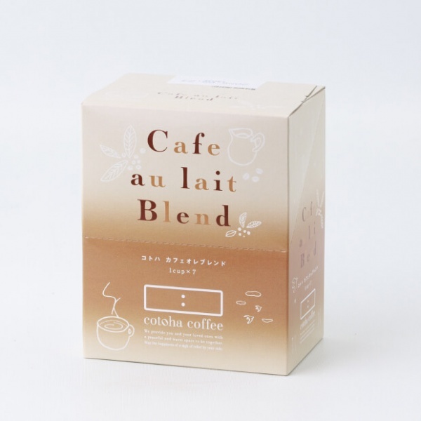 【単品1箱】コトハ ドリップコーヒーカフェオレブレンド7杯(10g×7杯)