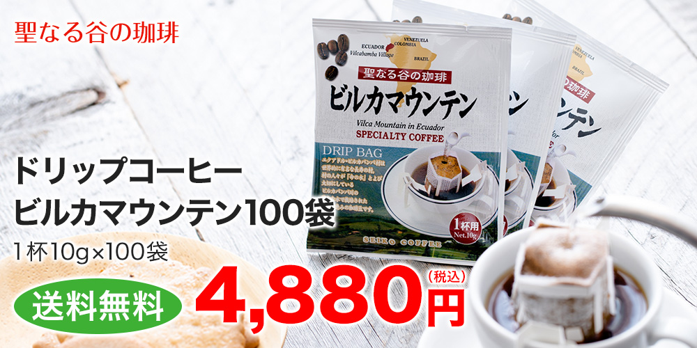 ドリップコーヒービルカマウンテン100袋　送料無料