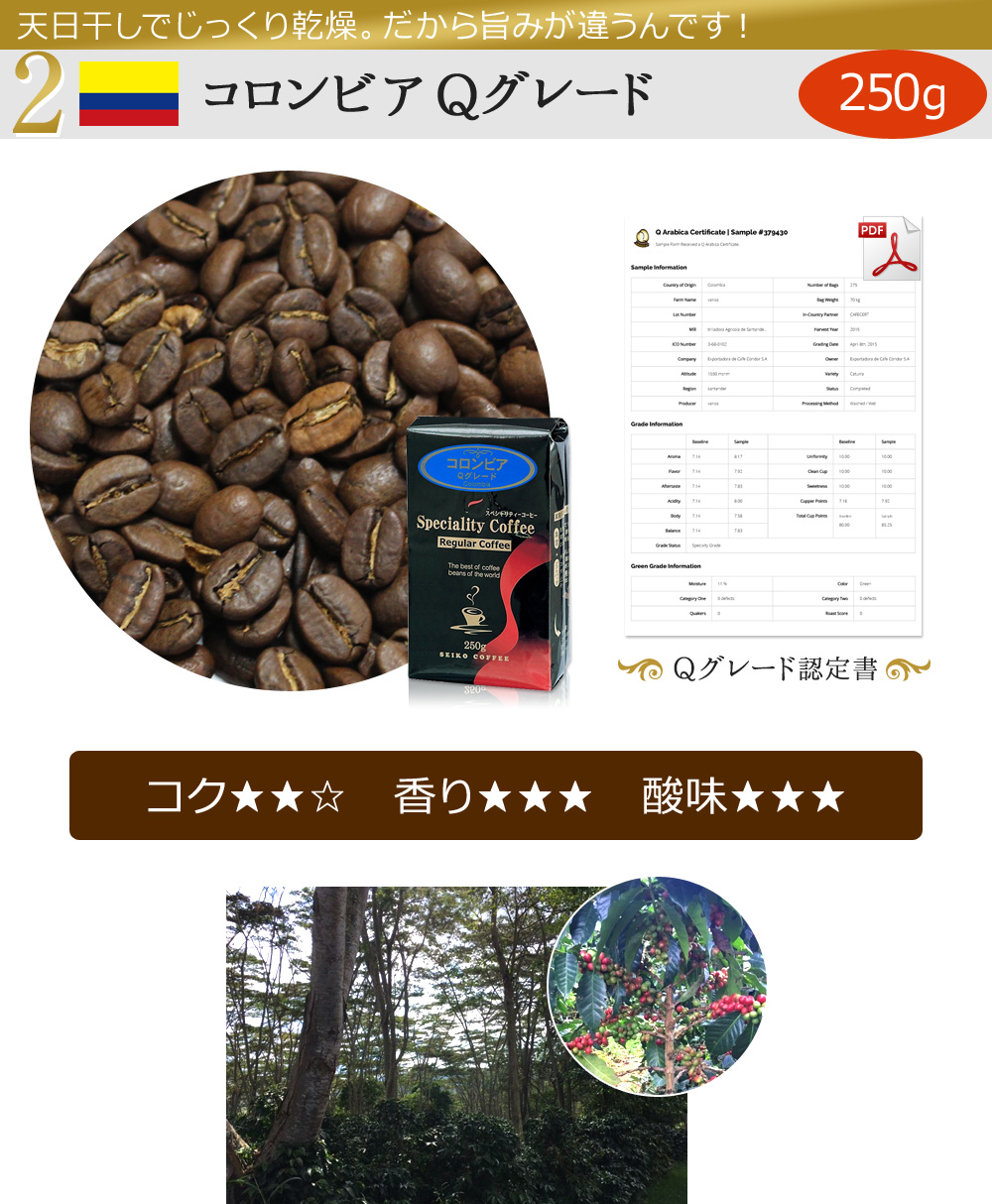 コロンビアQグレード