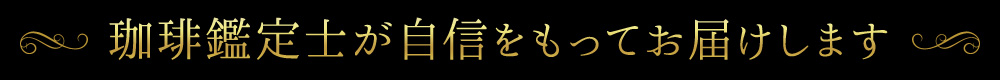 珈琲鑑定士が自信をもってお届けします